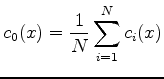 $\displaystyle \sigma_c^2(x) = \frac{1}{N(N-1)}\sum_i^N\left( c_i(x) - c_0(x) \right)^2.$