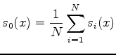 $\displaystyle \sigma_s^2(x) = \frac{1}{N(N-1)}\sum_i^N\left( s_i(x) - s_0(x) \right)^2.$