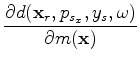 $\displaystyle \sum_{x_s} {\omega}^2 W({\bf x}_r,x_s,y_s)
f_s(\omega)G({\bf x},x_s,y_s,\omega)$