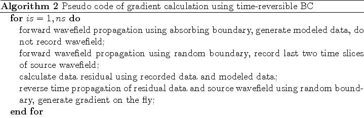 \begin{algorithm}
% latex2html id marker 36\caption{Pseudo code of gradient ca...
...undary, generate gradient on the fly;
\ENDFOR
\end{algorithmic}
\end{algorithm}