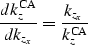 \begin{displaymath}
\frac{dk_z^{\rm CA}}{dk_{z_{x}}} = \frac{k_{z_{x}}}{k_z^{\rm CA}}\end{displaymath}
