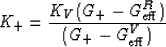 \begin{displaymath}
K_+ = \frac{K_V(G_+-G_{\rm eff}^R)}{(G_+-G_{\rm eff}^V)}
 \end{displaymath}