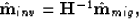 \begin{displaymath}
\hat{\textbf{m}}_{inv}=\textbf{H}^{-1} \hat{\textbf{m}}_{mig},\end{displaymath}