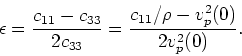 \begin{displaymath}
\tan^2\theta_m = \frac{v_p^2(0)-v_s^2(0)}{(1+2\epsilon)v_p^2(0)-v_s^2(0)}.
\end{displaymath}