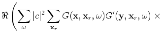 $\displaystyle \left. \sum_{{\bf p}_s} G ({\bf x},{\bf p}_s,\omega;{\bf x}_r) G'({\bf y},{\bf p}_s,\omega;{\bf x}_r) \right).$