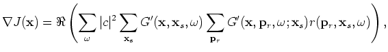$ r({\bf p}_r,{\bf x}_s,\omega)$