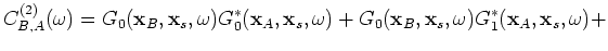 $\displaystyle G_1(\mathbf{x}_B,\mathbf{x}_s,\omega)G_0^*(\mathbf{x}_A,\mathbf{x...
...x}_B,\mathbf{x}_s,\omega)G_1^*(\mathbf{x}_A,\mathbf{x}_s,\omega), \hspace{.4cm}$