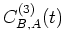 $\displaystyle \int_{-\infty}^{\infty}C^{(2)}_{B,X}(\tau'+t)C^{(2)}_{A,X}(\tau')\mathrm{d}\tau'\notag$