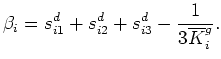 $\displaystyle \sum_{i=1,2,3} \frac{1}{3\overline{K}_i^g} = \frac{1}{K_R^g},$