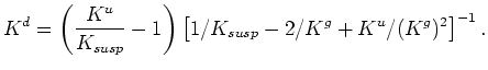 $\displaystyle \frac{1}{K_R^g} \equiv \sum_{m=1,\dots,n}\frac{v_m}{K_m},$