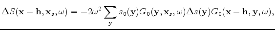 $\displaystyle R_0(\mathbf x + \mathbf h,\mathbf x_s,\omega) = \sum_{\mathbf x_r...
...^*(\mathbf x + \mathbf h,\mathbf x_r,\omega) d(\mathbf x_r,\mathbf x_s,\omega).$