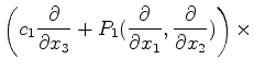 $\displaystyle \left( c_1\frac{\partial}{\partial x_3}+P_1(\frac{\partial}{\partial x_1},\frac{\partial}{\partial x_2})\right) \times$