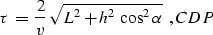 \begin{displaymath}
\tau_n \, {{\partial \tau_n} \over {\partial y}} = \tau \, {...
 ...lpha}
\cot{\gamma}} \over {v^2}}\,\,\,; 
\EQNLABEL{connection1}\end{displaymath}