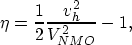 \begin{displaymath}
\eta= \frac{1}{2} \frac{v_{h}^2}{V_{NMO}^2} -1,\end{displaymath}