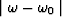 $\mid \omega - \omega_0 \mid$