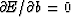 $\partial \!E/ \partial b = 0$