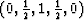 $(0, \frac{1}{2}, 1, \frac{1}{2}, 0)$
