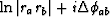 $\ln \vert r_a r_b\vert + i\Delta \phi_{ab}$