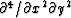 $ \partial^4 / {\partial x}^2 {\partial y}^2 $