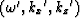 $( \omega' , 
{{ k_x }' }
,
{{ k_z }' }
)$