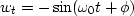$w_t= -\sin (\omega_0 t +\phi)$
