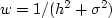 $w=1/(h^2+\sigma^2)$
