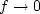 $f\rightarrow 0$