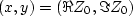 $(x,y)=(\Re Z_0,\Im Z_0)$