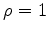 $ \rho =1$