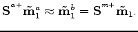 $\displaystyle {\bf L}_{1} {\bf S}^{^{m-}}{\bf m}^{b}_{1} \approx {\bf U}^{^{m-}}{\bf L}^{b}_{1} {\bf m}^{b}_{1} ={\bf d}_{1},$