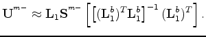 $\displaystyle ({\bf L}^{b}_{1})^{T}({\bf U}^{^{m-}})^{T}{\bf U}^{^{m-}}{\bf L}^...
...} {\bf m}^{b}_{1} \approx({\bf L}^{b}_{1})^{T}({\bf U}^{^{m-}})^{T}{\bf d}_{1},$