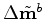 $\displaystyle \Delta \tilde{\bf m}^{b}= \tilde{\bf m}^{b}_{1} - \tilde{{\bf m}}_{0},$