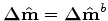 $ {\bf\Delta \hat m}^{b}$