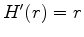 $ H''(r)=1$