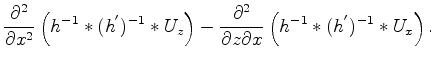 $ \left( U^P_x, U^P_z, U^S_x, U^S_z \right)$