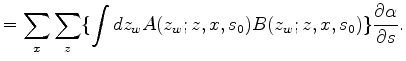 $ \frac{\partial{\alpha}}{\partial{s}}$