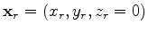 ${\bf x}_s=(x_s,y_s,z_s=0)$