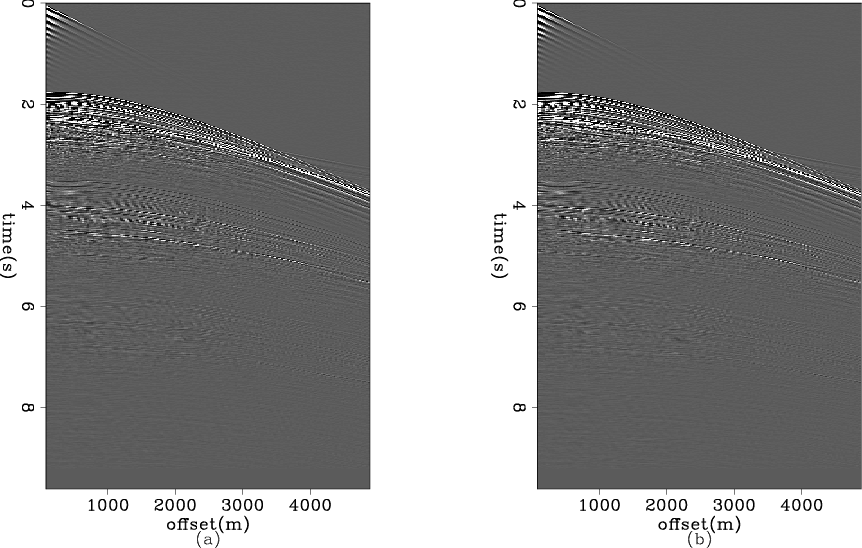 Preliminary Field data pre-stack shot gathers deconvolution result