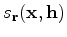 $ s_{\mathbf r}(\mathbf x, \mathbf h)$