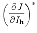 $\displaystyle \left ( \frac{\partial J}{\partial I_{\bf h}} \right )^*$