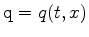 $ \texttt{q}= q(t,x)$