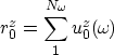 \begin{displaymath}
\i_0^{z}=\sum_1^{N_{\omega_{\!}}} u_0^{z}(\omega_{\!}) \end{displaymath}