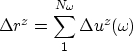 \begin{displaymath}
\Delta \i^{z} = \sum_1^{N_{\omega_{\!}}} \Delta u^{z}(\omega_{\!}) \end{displaymath}