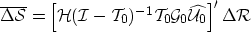 \begin{displaymath}
\overline {\Delta \mathcal \S} = \left[\mathcal H(\mathcal I...
 ...T_0\mathcal G_0\widehat{\mathcal U_0}\right]' \Delta \mathcal R\end{displaymath}