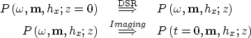 \begin{eqnarray}
P\left(\omega,{\bf m},{h_x};z=0\right) &
\stackrel{{\rm DSR}}{\...
 ...rel{Imaging}{\Longrightarrow} &
P\left(t=0,{\bf m},{h_x};z\right) \end{eqnarray}