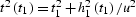 $t^2\left(t_1\right)=t_1^2+h_1^2\left(t_1\right)/u^2$