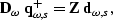 \begin{displaymath}
{\bf D}_{\omega} \; {\bf q}_{\omega,s}^{+} = 
{\bf Z} \; {\bf d}_{\omega,s}, \end{displaymath}