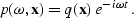 \begin{displaymath}
p(\omega,{\bf x}) = q ({\bf x}) \; e^{-i \omega t}.\end{displaymath}