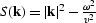 $S({\bf k})=\vert{\bf k}\vert^2 - \frac{\omega^2}{v^2}$