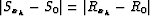 $\left\vert S_{x_h}-S_0\right\vert=\left\vert R_{x_h}-R_0\right\vert$